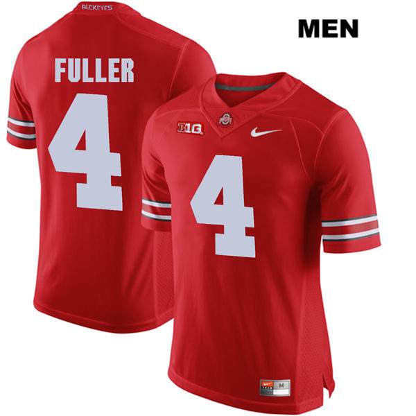 Ohio State Buckeyes Men's Jordan Fuller #4 Red Authentic Nike College NCAA Stitched Football Jersey MI19N61CZ